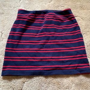 3 for $10 Forever 21 red and blue striped skirt